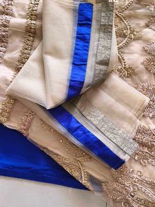 Elegant Blue indo-western lehanga