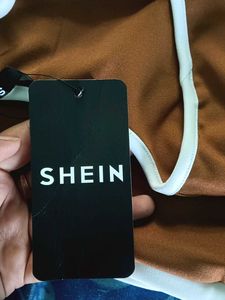 Brown Long Sleeve Mini Dress