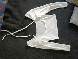 White Stylish Back Top