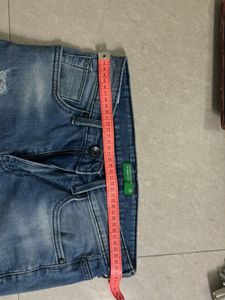Benetton Slim Fit Ripped  Jeans ( 28)