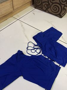 Blue Patterned Skirt
