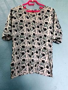 Floral Print Tunic Top