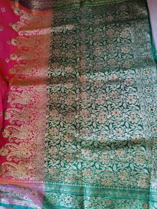 Wedding  Satin Silk Saree With Stiched Blouse