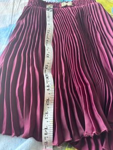 Pleated Skirt with Bow Accent For Kids
