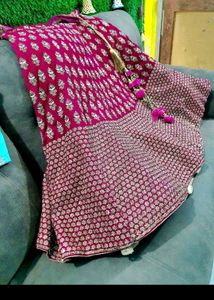 Beautiful Rani pink heavy bridal lehenga