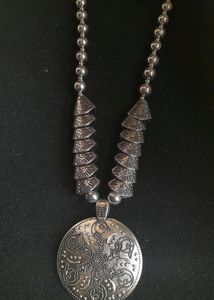 Oxidized Necklace With Earrings