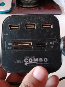 2 Usb Extender With Card Reader Inbuilt