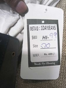 HI-99 Size-30 White Button-Front Jeans