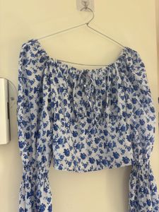 Floral Print Off-Shoulder Top