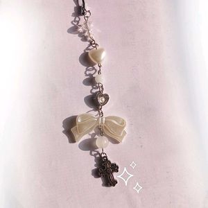 white cross phone charms
