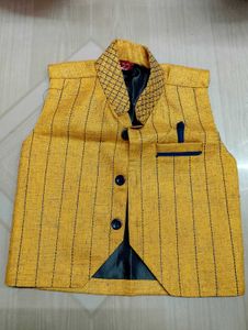 Boys' Festive Waistcoat - Mustard