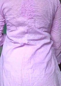 Lavender Chikankari Kurta