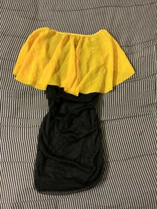 Black &amp; Yellow Mini Dress
