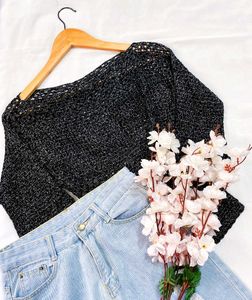 Pinterest Crochet Black Pullover B