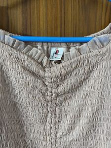 Cute Beige Long Sleeve Top