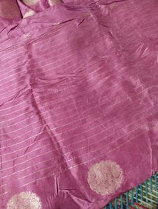 Elegant Lavender Banarasi Saree