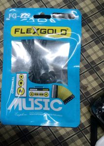 Flex gold Wired earphone..Full Brand New