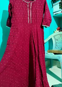 Maroon Anarkali Kurti
