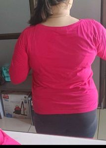 Red Long Sleeve Top