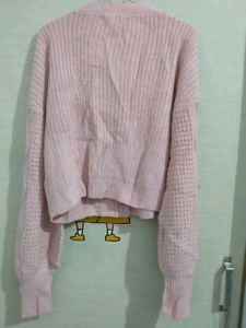 Cute Pink Knit Cardigan