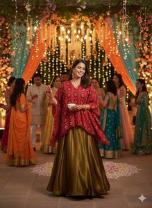 🌶️ SOLD!The &#39;Bandhani Breeze&#39; Kaftan Top 💨