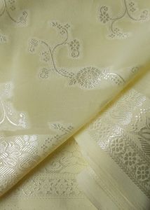 Cream Silk Saree