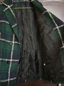Plaid Wool Coat