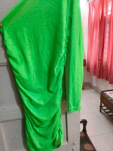 sexy bodycon dress one shoulder (green colour)