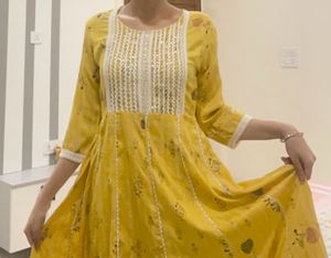 Yellow Frockstyle Kurta