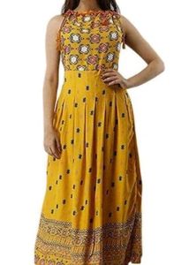 Women Haldi Maxi Gown Dress