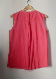 Coral Sleeveless Top