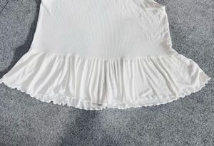 White Peplum Tank Top