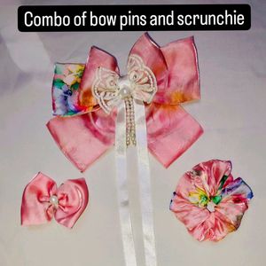 Korean bow Hair Clip Combo