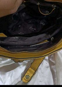 Yellow Snakeskin Print Tote Bag