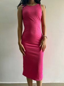 Pink Midi Bodycon Dress