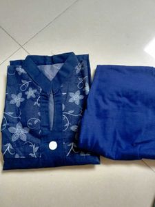 Kids Denim Kurta With Leghing