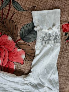 White Embroidered Tunic Top