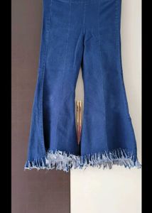 Frayed Hem Flare Jeans