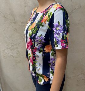 VERO MODA Floral Striped Top