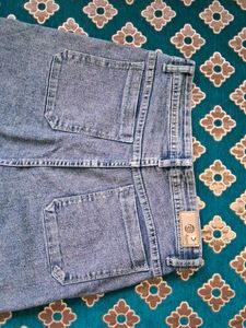 Blue Cargo High Waisted Jeans