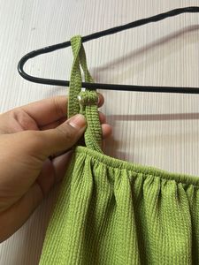 Green Ribbed Bodycon Mini Dress