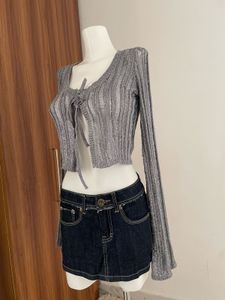 Sparkling Silver Crop Top