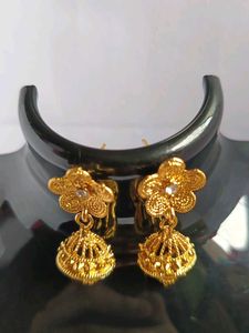 Golden Jhumka Earrings