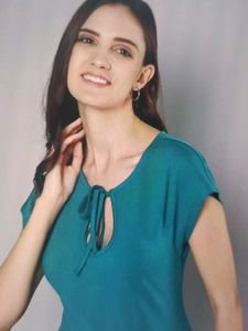 Women Keyhole Neck Top