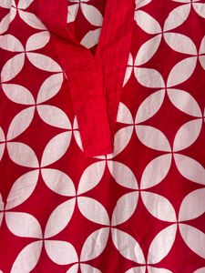 Red Kurta Set