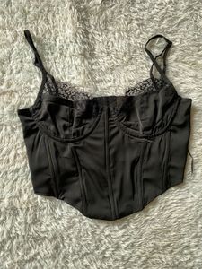 Black Lace Corset Top