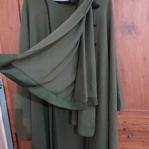 Green Color Abaya