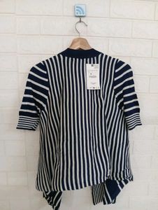 Stripped Viscose Open Shrug
