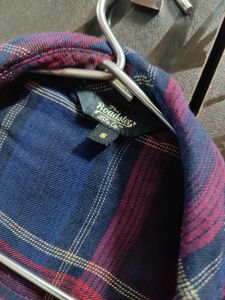 Check Print Shirt Short Length