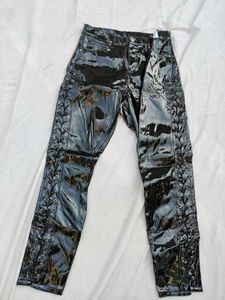 TOPSHOP MOTO Lace Up Vinyl Jamie Pants